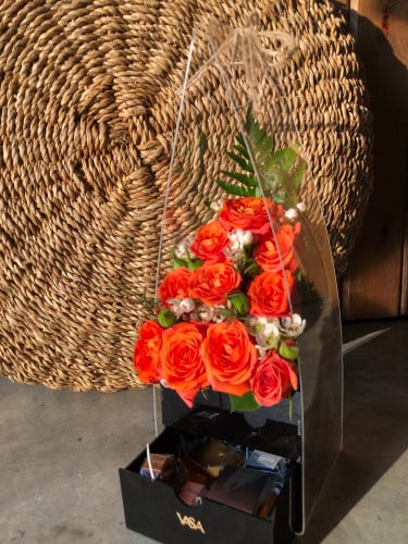 Mini Love Box Orange (with Belgian Chocolate)