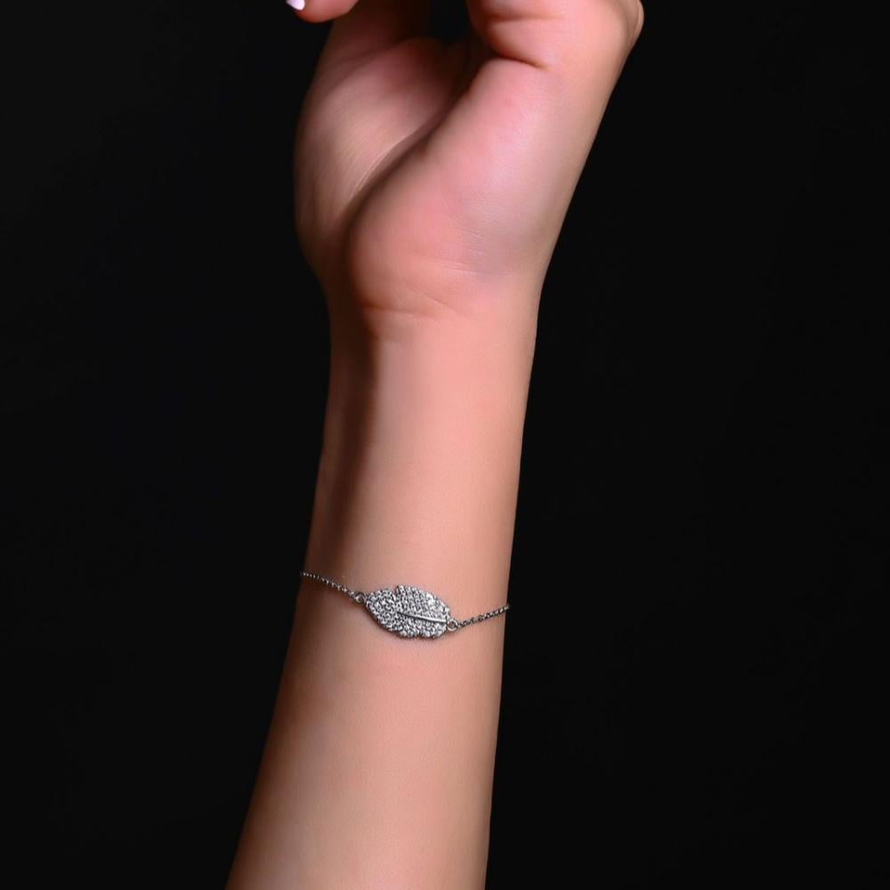 اسورة فضة عيار S925 (ريشة)