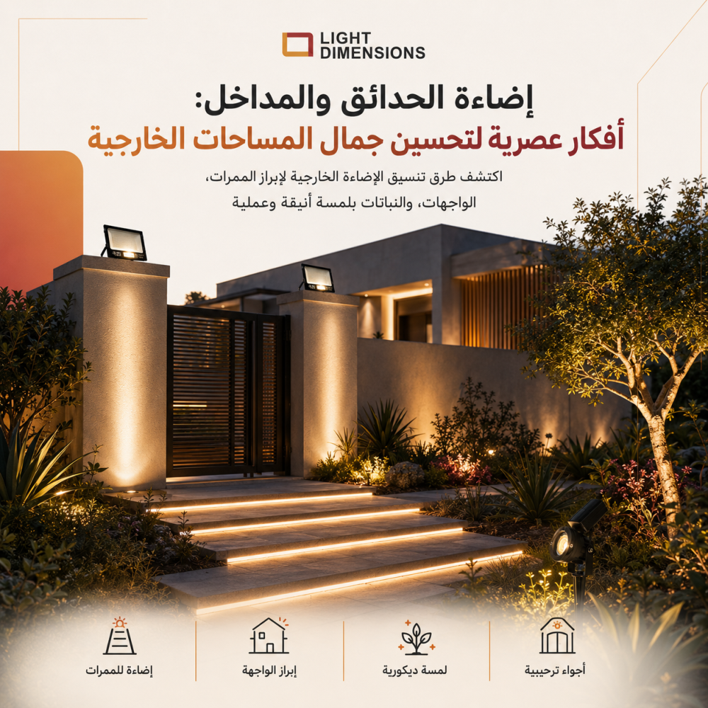 إضاءة الحدائق والمداخل: أفكار عصرية لتحسين جمال المساحات الخارجية