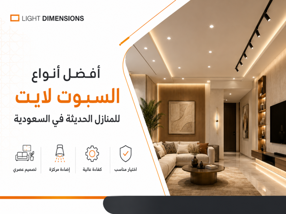 أفضل أنواع السبوت لايت للمنازل الحديثة في السعودية