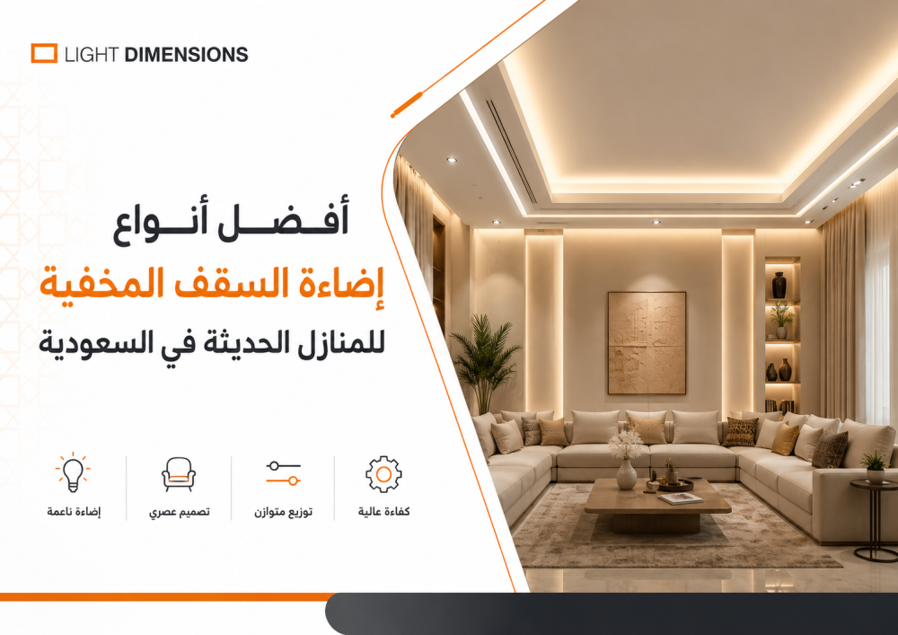 أفضل أنواع إضاءة السقف المخفية للمنازل الحديثة في السعودية