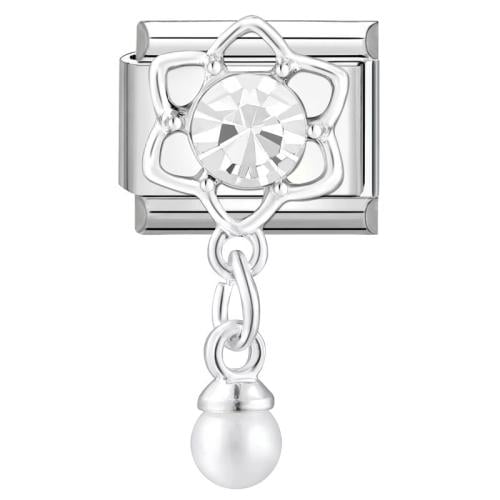 Flower, crystal & pearl