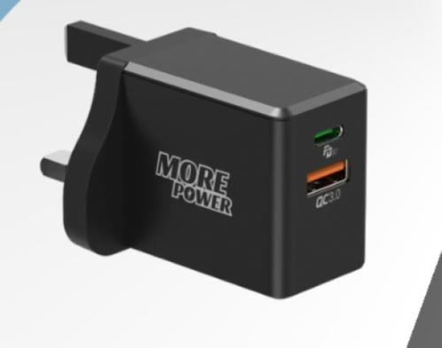 شاحن بيت مور بور 20 واط منفذ PD و USB شاحن بيت مور...