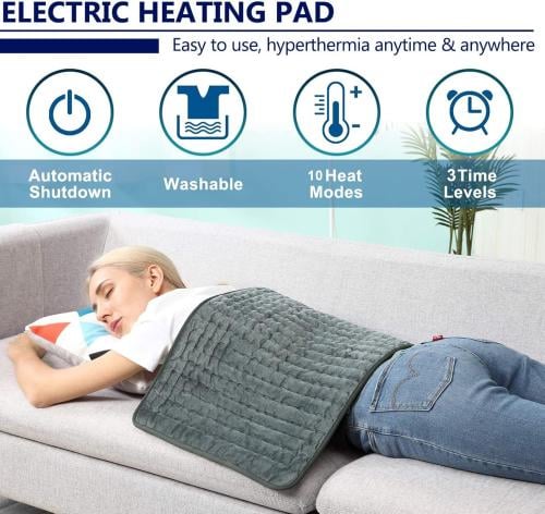 Ponicozy Heating Pad, Electric Heat Pad for Back P...