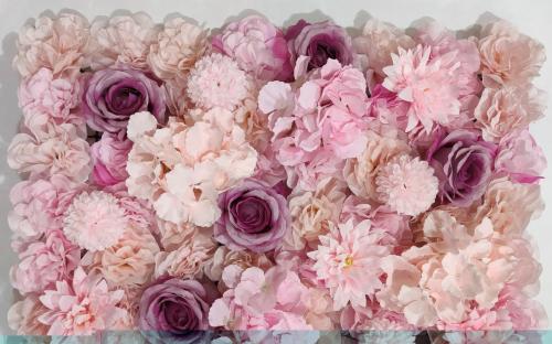 تأجير لوحات ورد صناعي (pink+rose) 40x60 cm لبناء ح...