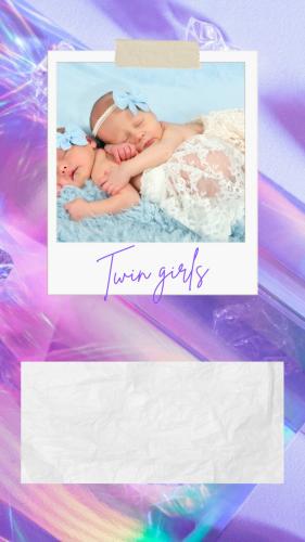 قالب توأم بنات twin girls