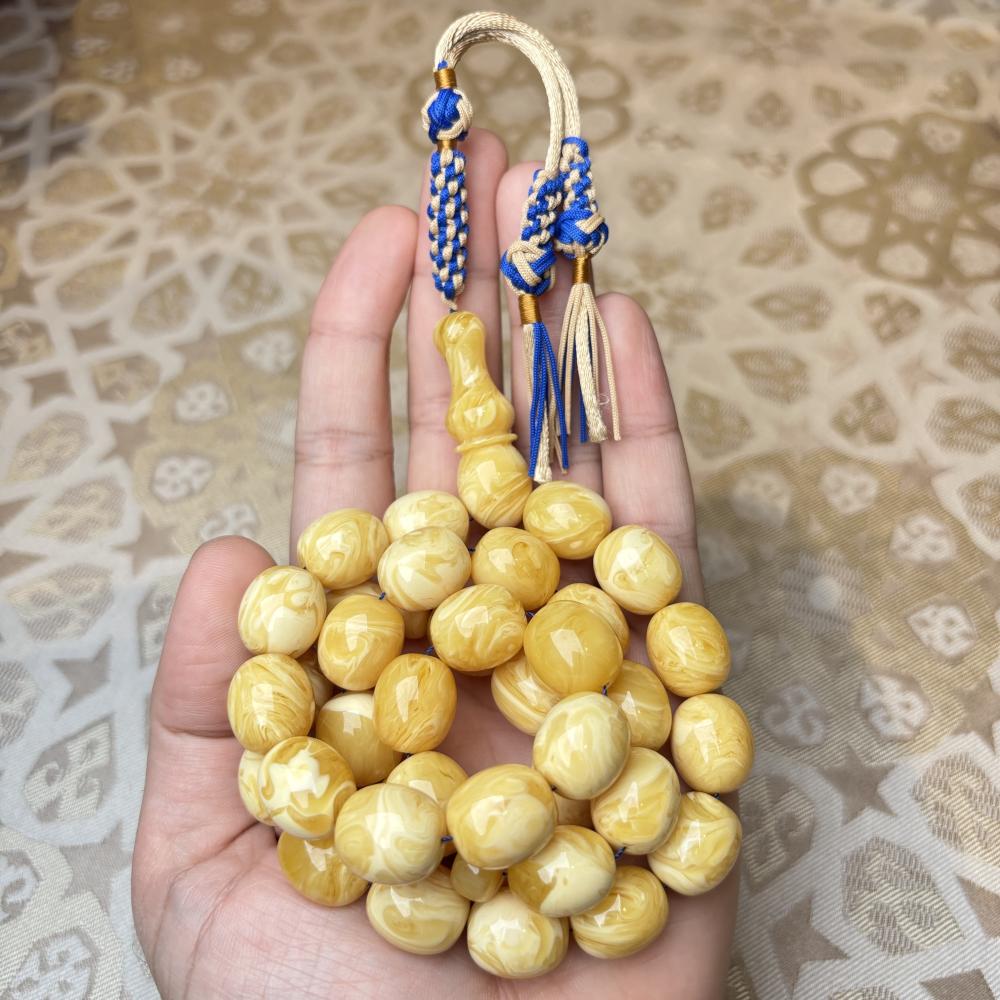 سبحة كهرمان كلنقرادي بيضاوي