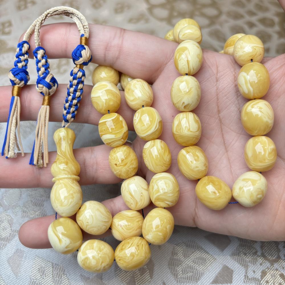 سبحة كهرمان كلنقرادي بيضاوي