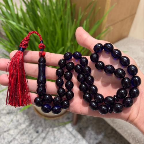 سبحة زعفراني ازرق حرباء
