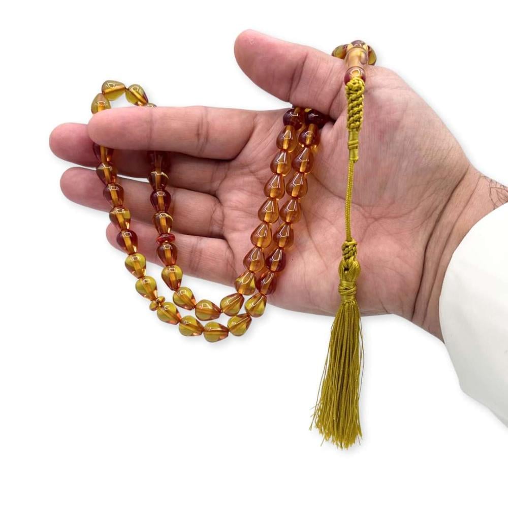 مسباح زعفراني فواح عسلي شكل الدمعة