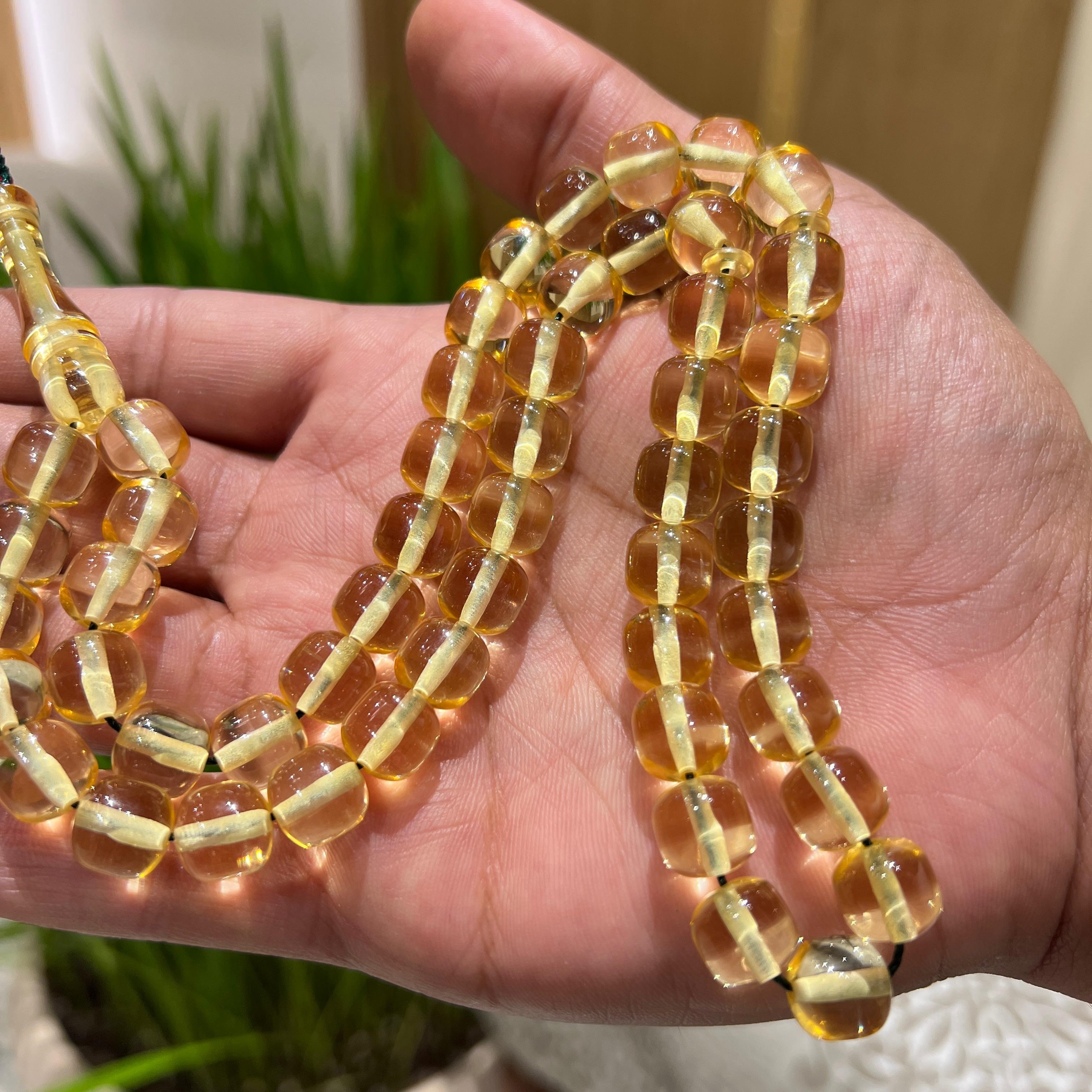 سبحة مستكة شفاف ناعم