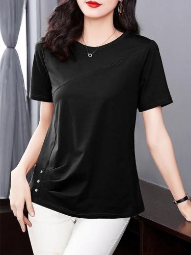 5XL المرأة الصيف الربيع القطن البلوزات قمصان سيدة...