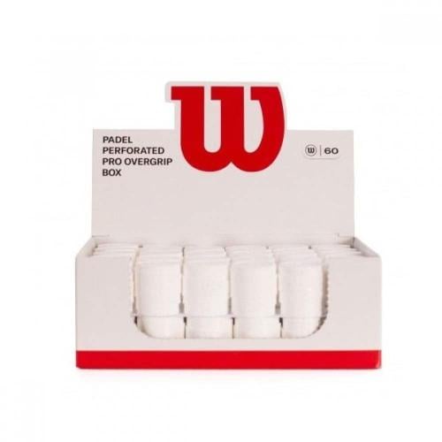 Wilson Pro Padel Perforated White Box of 60 Overgr...