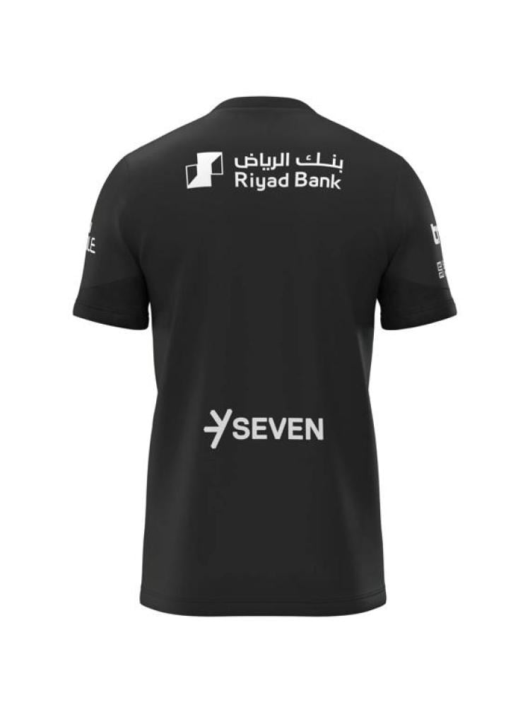 الهلال شيرت التمارين 25-26 أسود رصاصي كبار-روشن