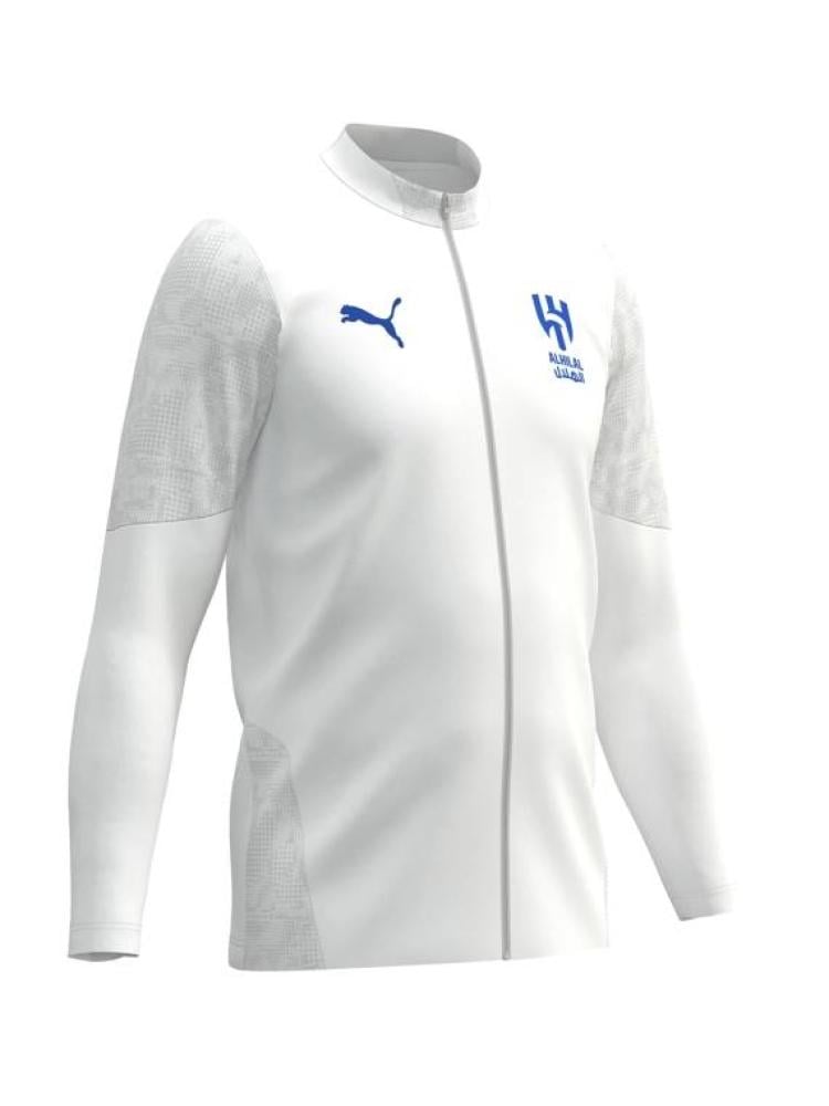 الهلال جاكيت التمارين 25-26 أبيض أزرق كبار -روشن