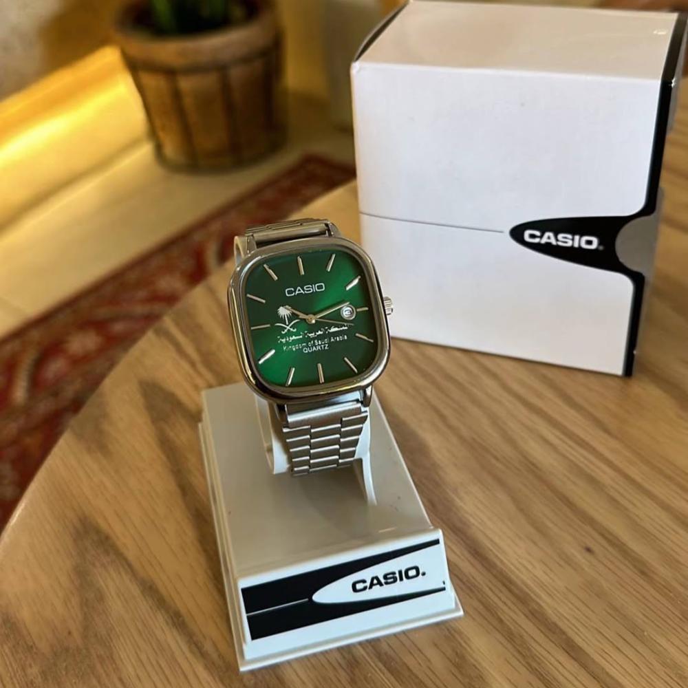 ساعة كاسيو السعودية اخضر