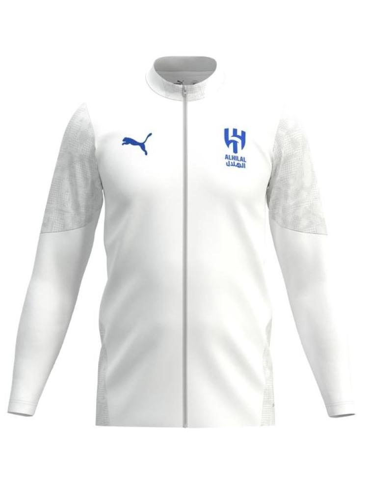 الهلال جاكيت التمارين 25-26 أبيض أزرق كبار -روشن