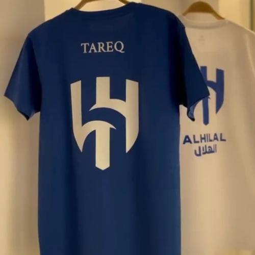 تيشيرت الهلال لون ازرق وابيض -متجر روشن