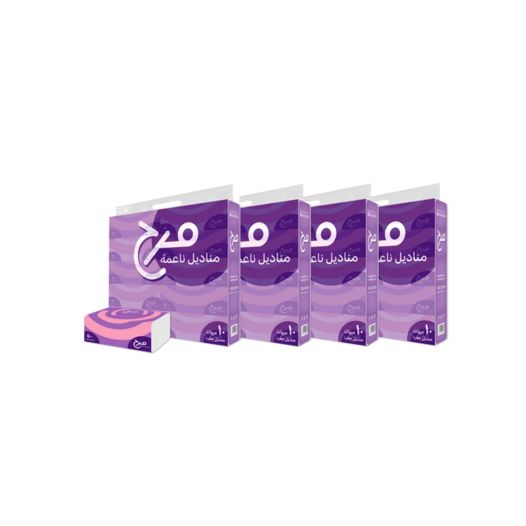 مرح مناديل وجه ناعمة 500 منديل مفرد