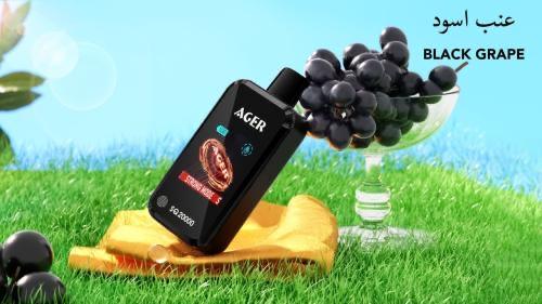 سحبة اجير اس كيو 20000 سحبة عنب اسود  AGER SQ 20000 PUFFS BLACK GRAPE