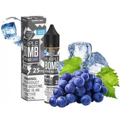 نكهة بربل بومب مينت عنب ايس من فيقود سولت 30مل-VGOD PURPLE BOMB MINT S