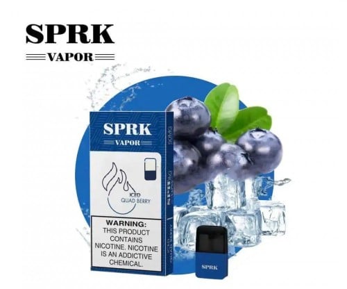 بودات سبارك توت ازرق ايس-SPRK VAPOR Iced Quad Berry Pods  مميزات بودات