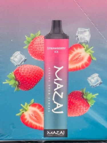 سحبة مزاج 5000 موشة فراولة ايس MAZAJ strawberry ice 5000 puffs