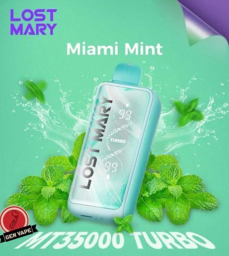 سحبة لوست ماري 35000 موشة ميامي نعناع Lost Mary TURBO 35000 PUFFS MIAMI MINT