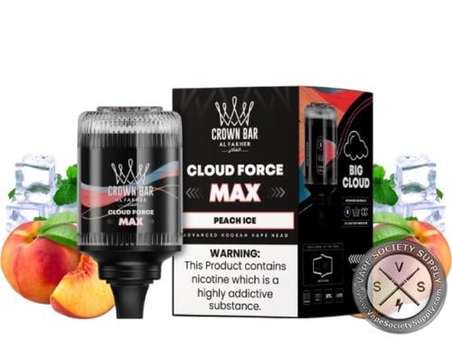 فيب الفاخر كلاود فورس ماكس خوخ ايس  50 الف سحبة  AL Fakher Crown Bar Cloud Force Max PAECH ICE