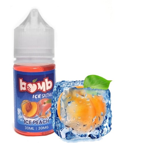 نكهة بومب خوخ ايس الرائعة سولت نيكوتين Bomb Peach ICE Salt Nicotine