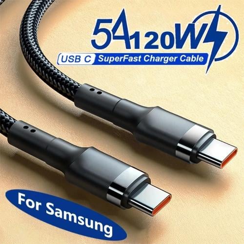 كابل شحن فائق لهواتف S24 و S23 ، وUSB C إلى USB من...