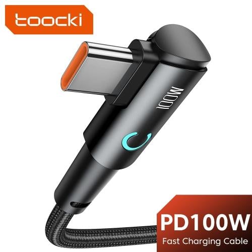 Touocki-USB نوع C إلى نوع C كابل ، 90 درجة الكوع ،...
