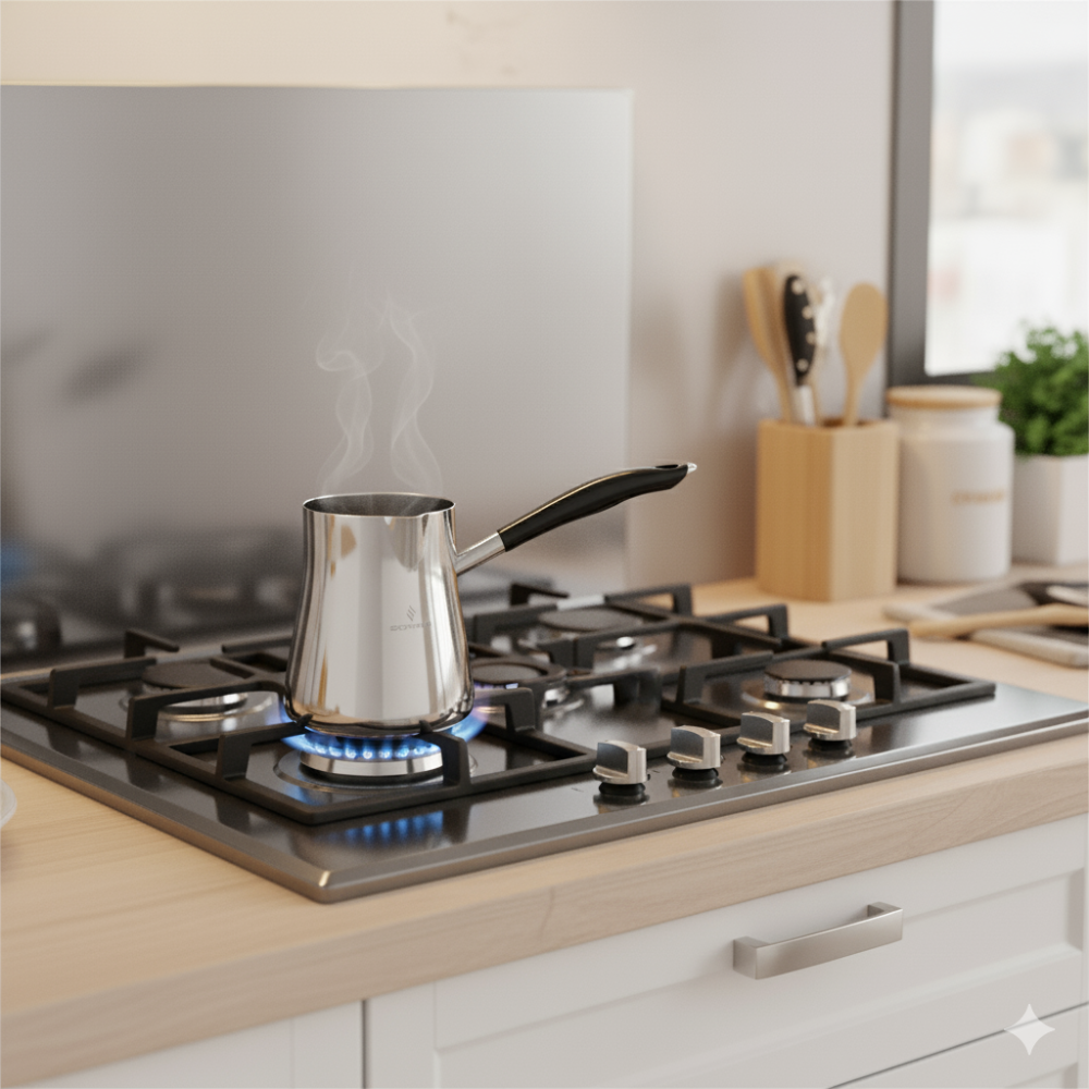 ركوة قهوة سوفت استيل تركي سعة 270 مل