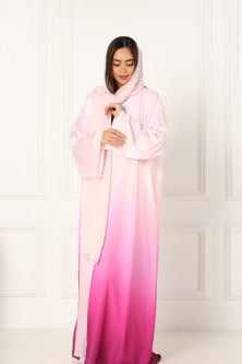 عباية OMBRE ساتان فوشي