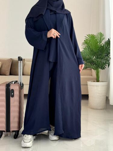 عباية سفر ياقة كحلي
