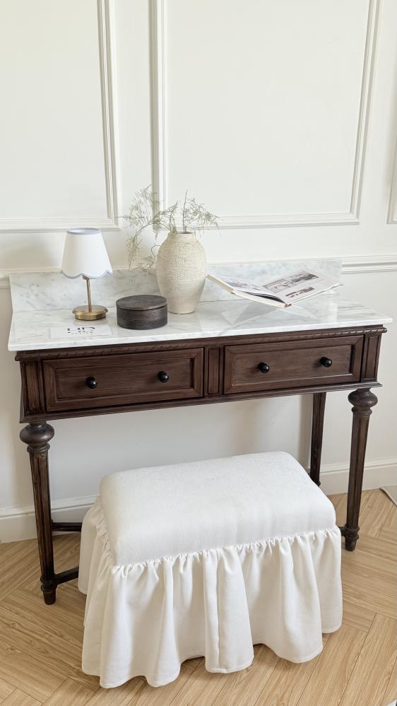 كونسول خشب بسطح رخام