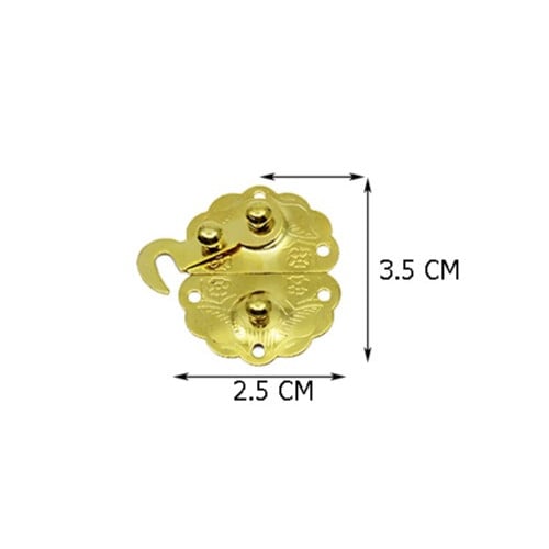 قفل علبة لون ذهبي 3.5 سم