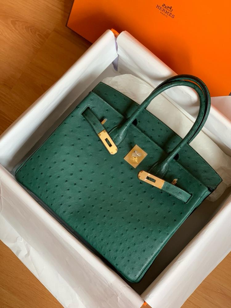 Hermes Birkin 25cm bag in royal green with top handles بوتيك حنين