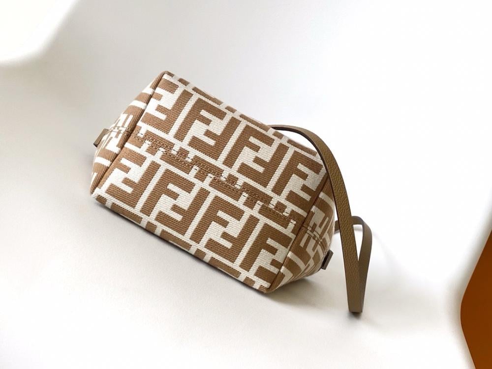 Fendi Mini Roll Bag Beige 15.5cm