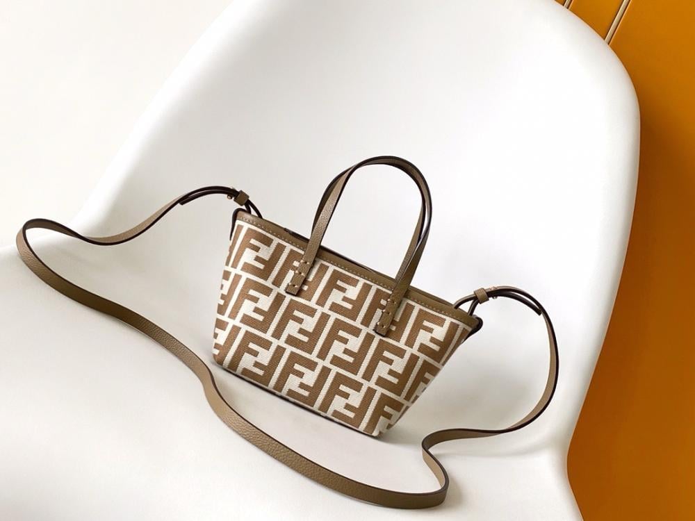 Fendi Mini Roll Bag Beige 15.5cm