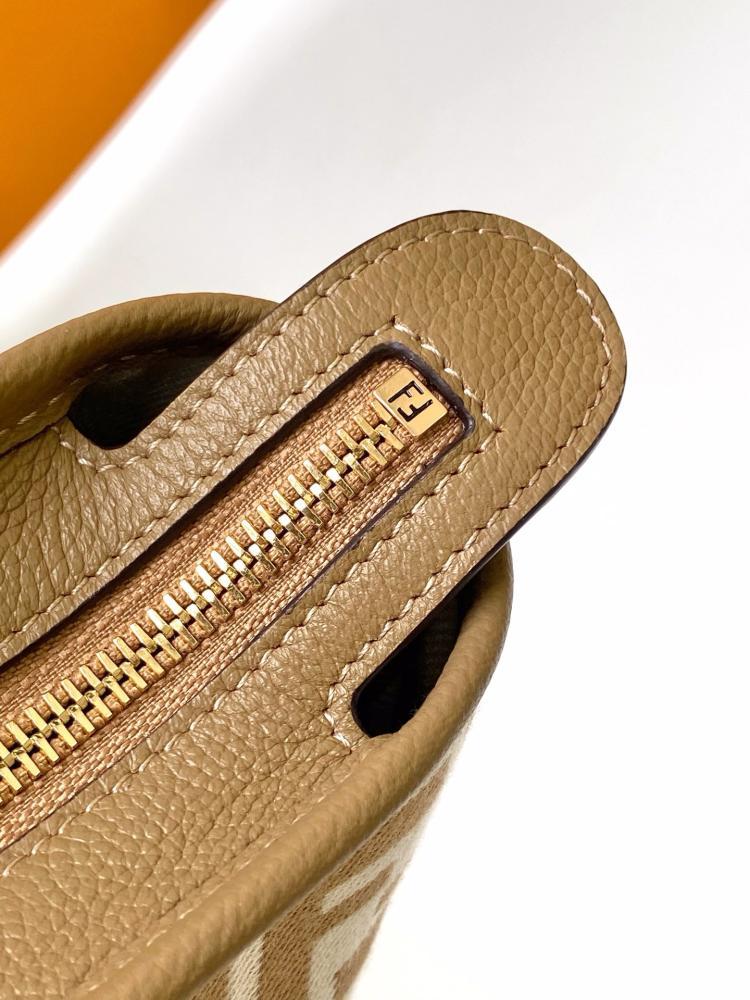 Fendi Mini Roll Bag Beige 15.5cm