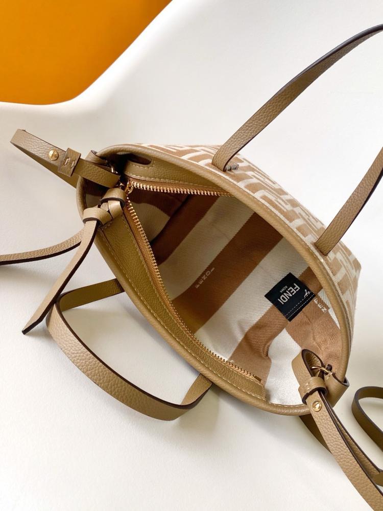 Fendi Mini Roll Bag Beige 15.5cm