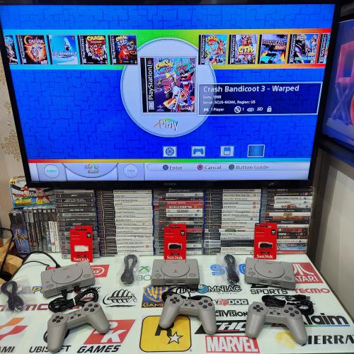 PS1 جهاز بلاستيشن ون كلاسيك مع ٤٥٠٠ لعبة