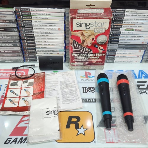 PS2 & PS3 Singstar Wireless Mics Microphones Sony