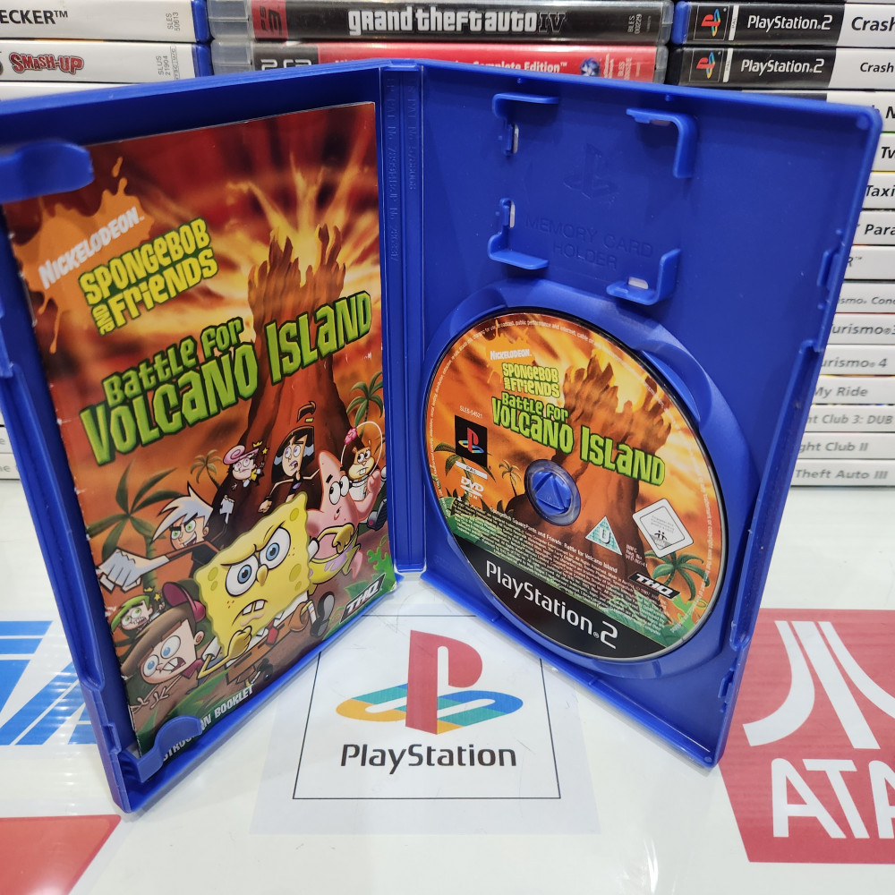 SpongeBob And Friends Battle For Volcano Island PS2 (PAL, NL 'De Slag