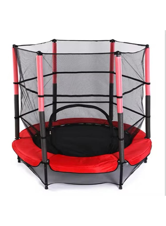 Kids Trampoline with Safety Enclosure Net - 55 Inch / 140cm Round