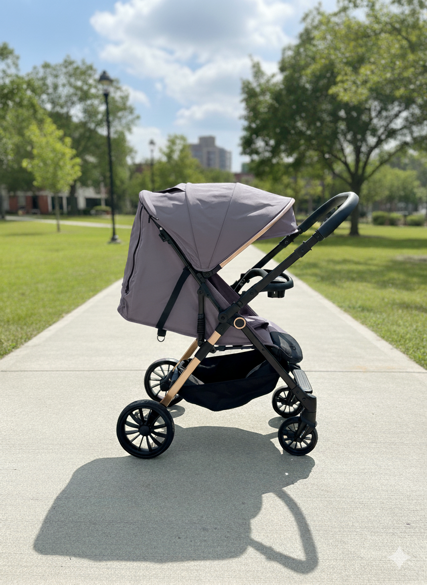 عربة أطفال بورباي اتجاهين وطاولة