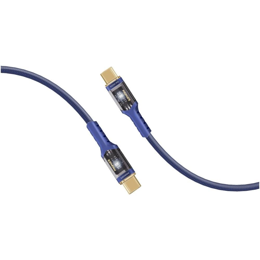 كيبل LucidLine-CC200 USB-C بقوة 100 واط من Promate
