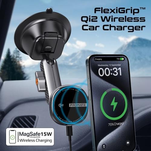حامل FlexDrive-Qi2 وشاحن MagSafe من Promate - شاحن...