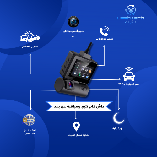 داش كام تتبع ومراقبة عن بعد (امامي وداخلي مدمج)